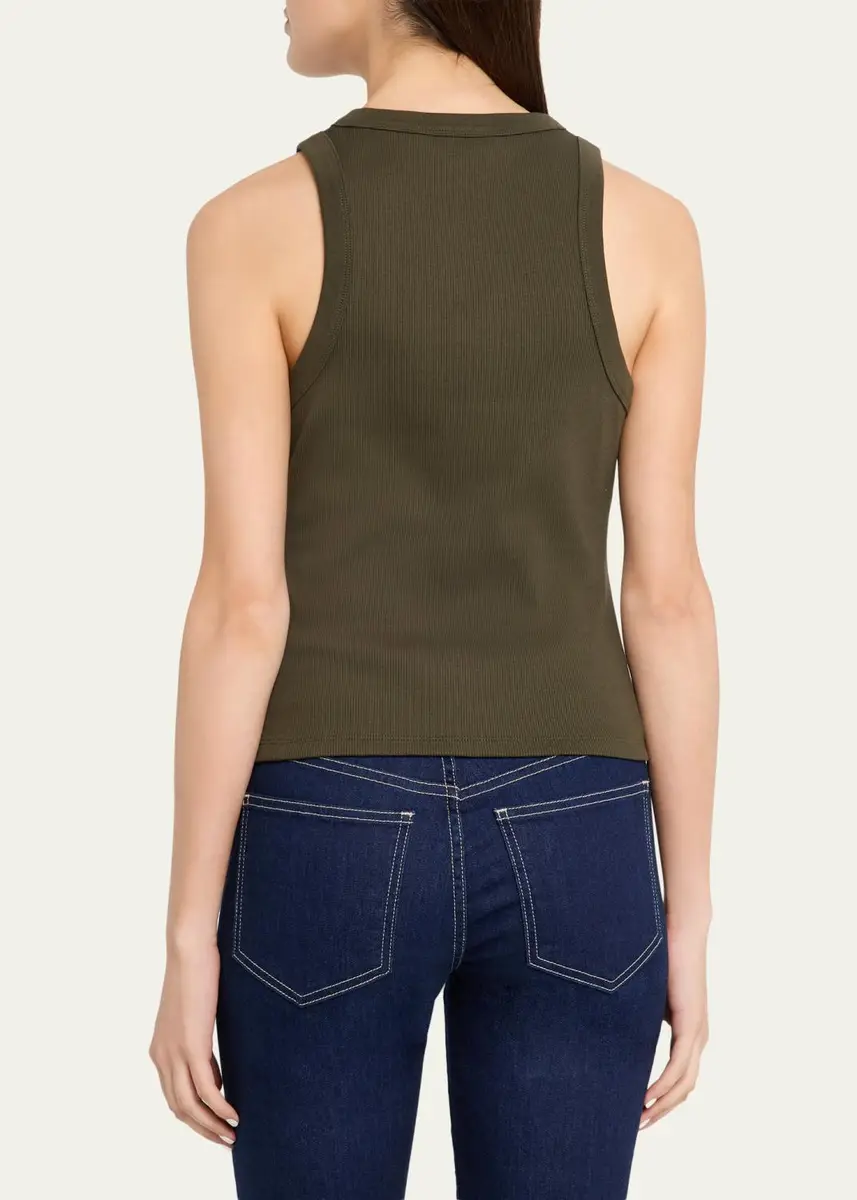 Veronica Beard Jordyn Cropped Tank Top | Thumbnail 3 Veronica Beard Jordyn Cropped Tank Top | Thumbnail 3