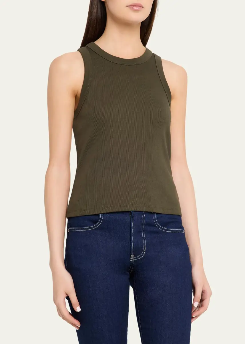 Veronica Beard Jordyn Cropped Tank Top | Thumbnail 4 Veronica Beard Jordyn Cropped Tank Top | Thumbnail 4