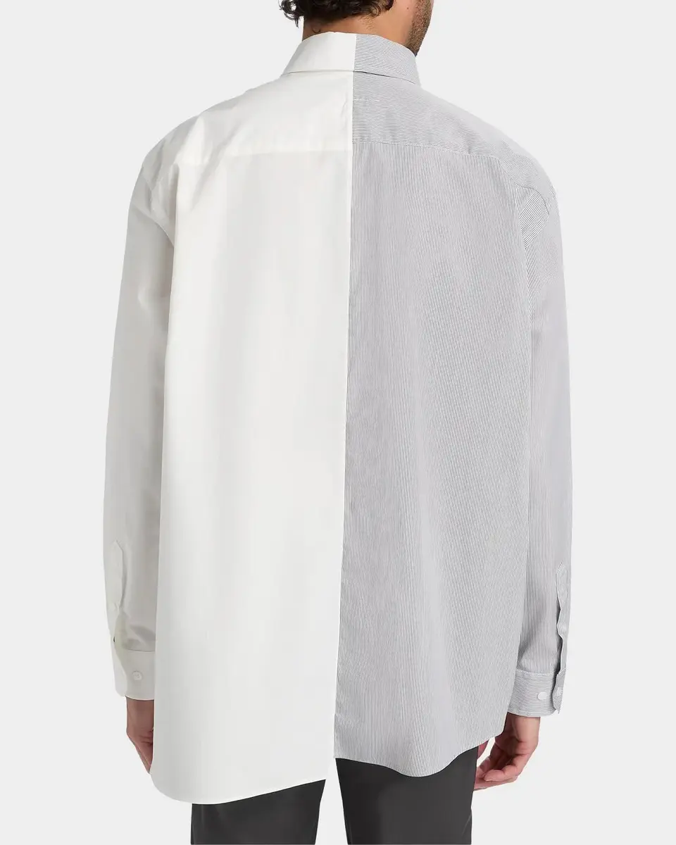 Maison Margiela Numeric Cotton-Blend Asymmetric Shirt | Thumbnail 3 Maison Margiela Numeric Cotton-Blend Asymmetric Shirt | Thumbnail 3