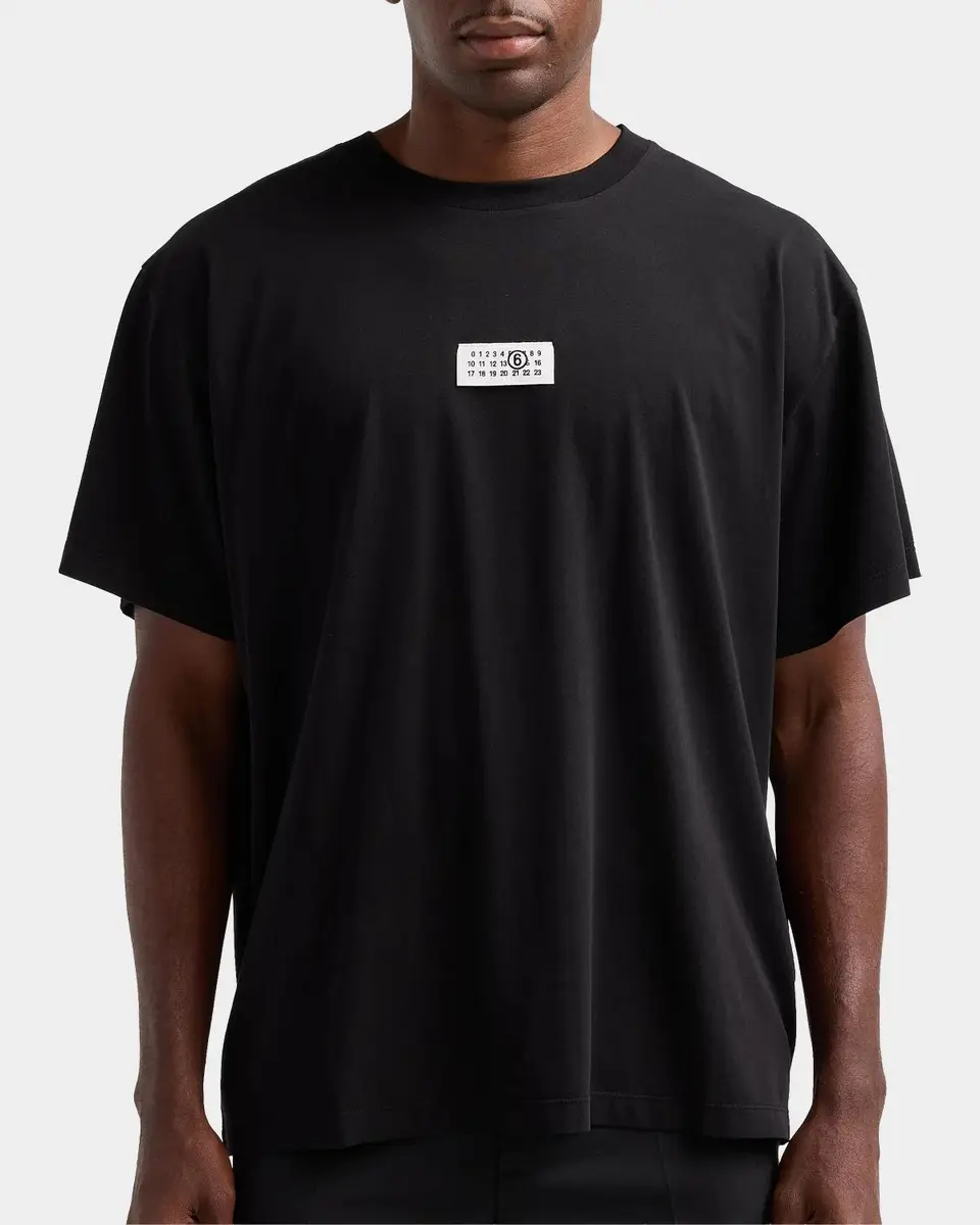 Maison Margiela Logo Cotton Crewneck T-Shirt | Thumbnail 4 Maison Margiela Logo Cotton Crewneck T-Shirt | Thumbnail 4