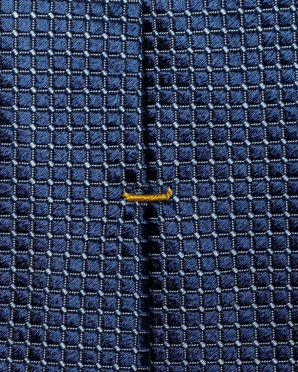 Eton Men's Geometric Satin Silk Tie | Thumbnail 4 Eton Men's Geometric Satin Silk Tie | Thumbnail 4