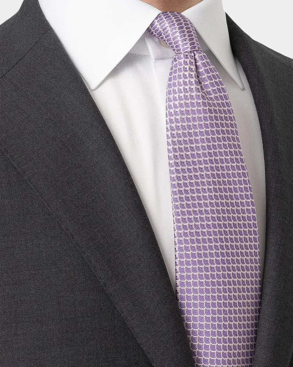 Eton Geometric Silk Tie | Thumbnail 2 Eton Geometric Silk Tie | Thumbnail 2