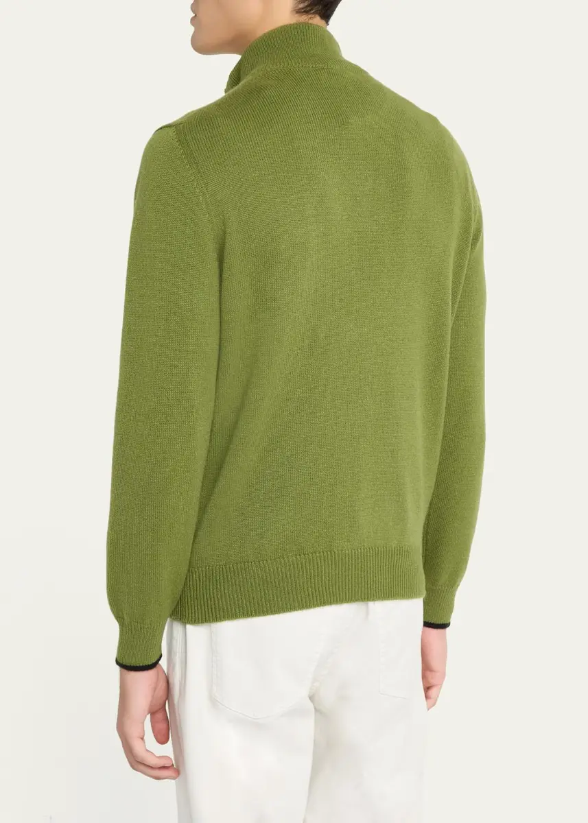 Fioroni Men's 3-Ply Cashmere Half-Zip Sweater | Thumbnail 3
