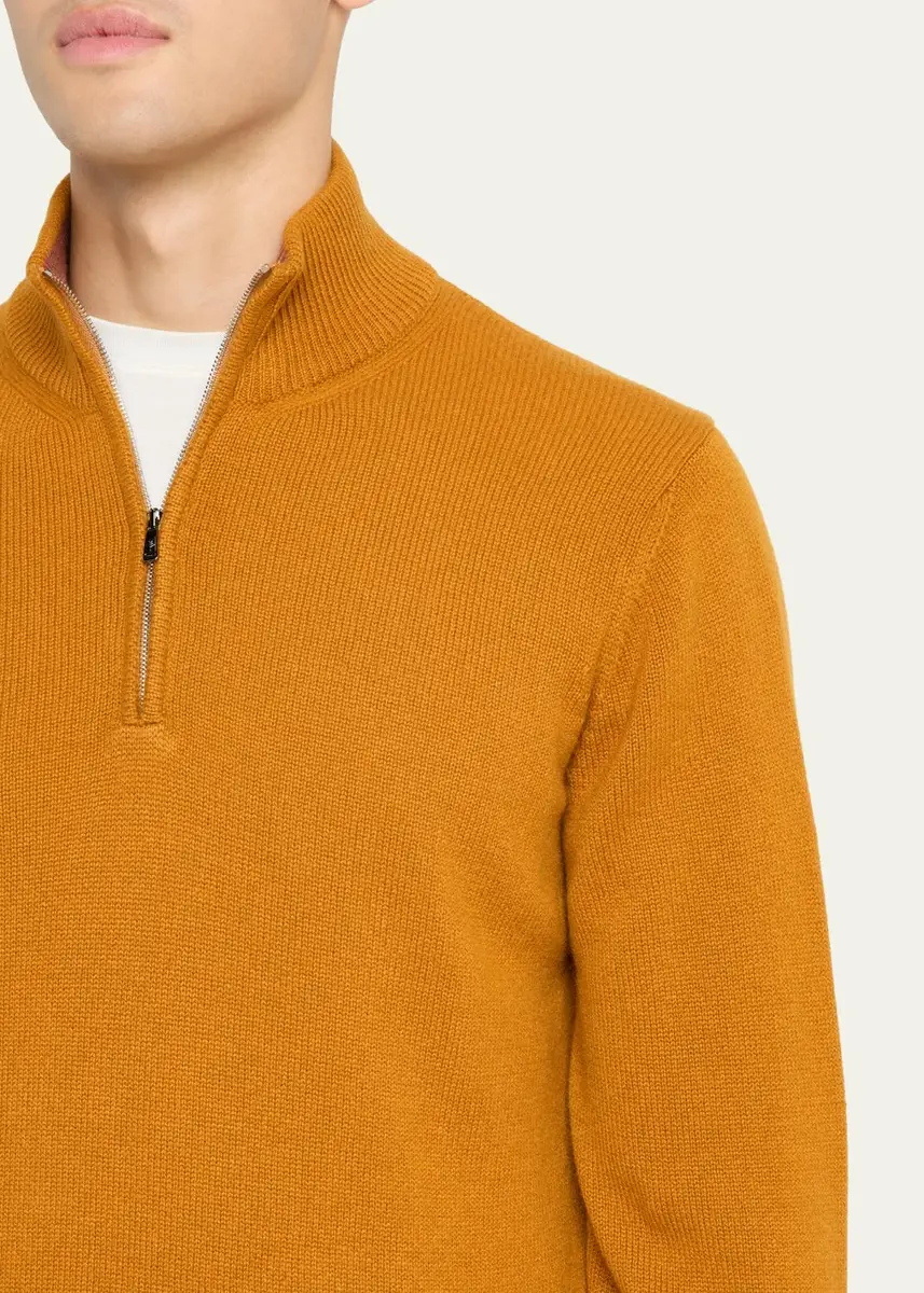 Fioroni Men's 3-Ply Cashmere Half-Zip Sweater | Thumbnail 10