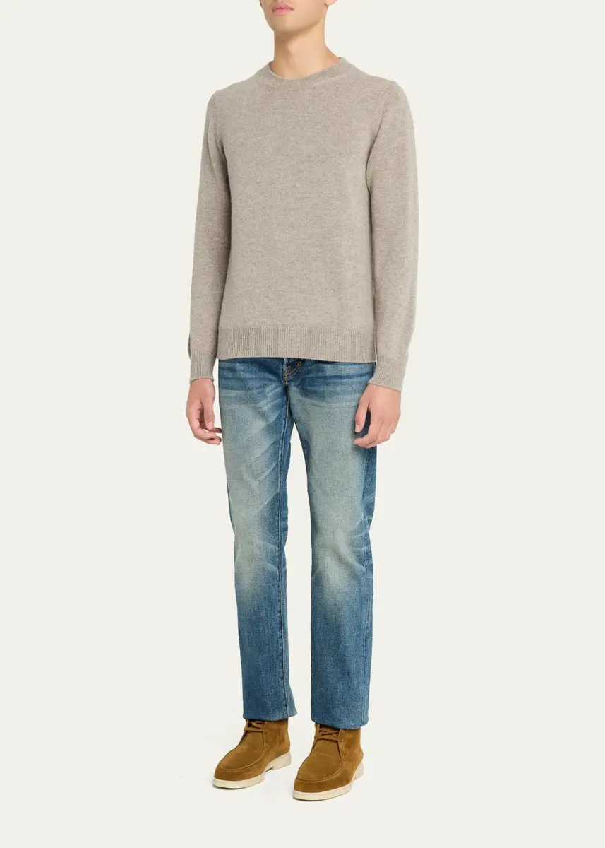 Fioroni Men's 3-Ply Cashmere Crewneck Sweater | Thumbnail 2
