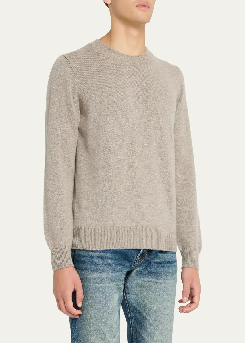 Fioroni Men's 3-Ply Cashmere Crewneck Sweater | Thumbnail 4