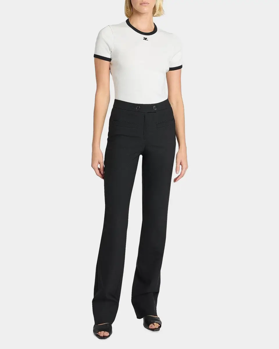 Courrèges Contrast Trim Short-Sleeve T-Shirt | Thumbnail 2