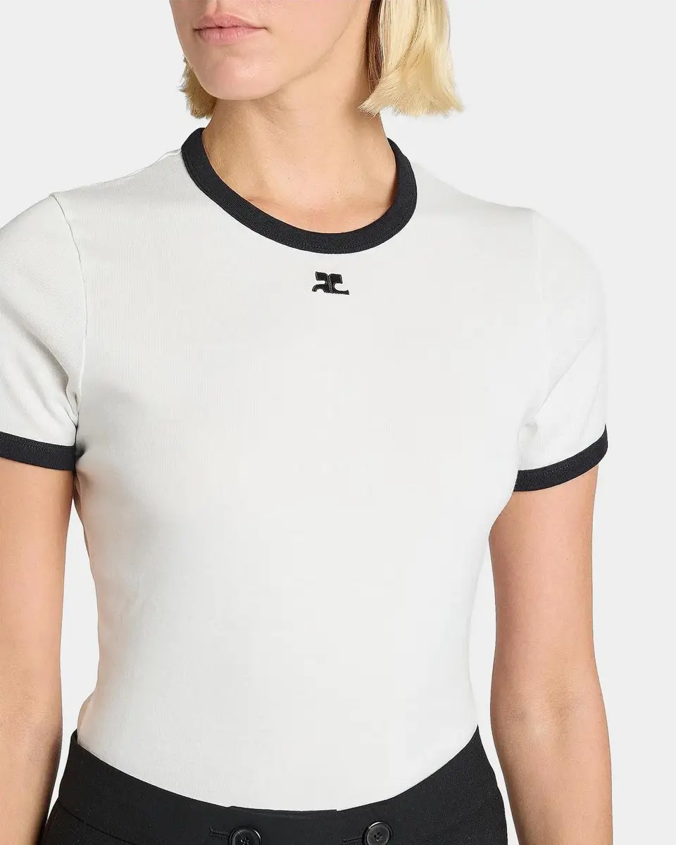 Courrèges Contrast Trim Short-Sleeve T-Shirt | Thumbnail 5