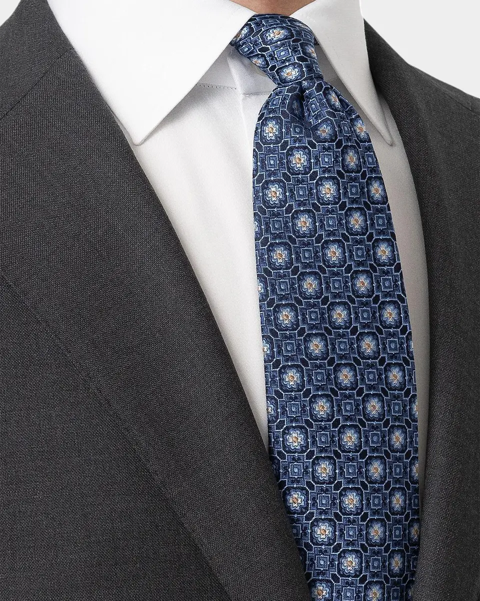 Eton Men's Medallion Silk Tie | Thumbnail 2 Eton Men's Medallion Silk Tie | Thumbnail 2