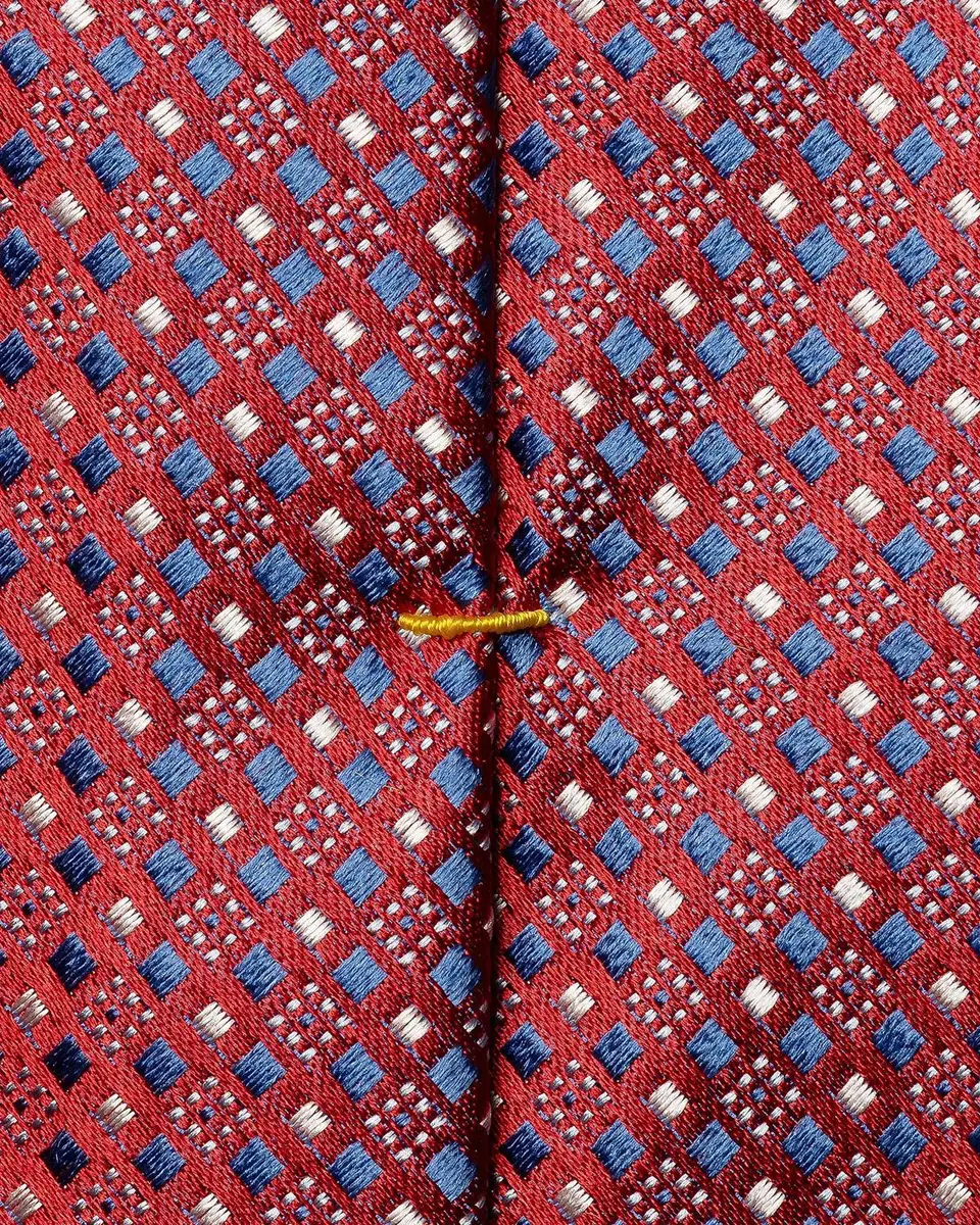 Eton Men's Micro-Geometric Silk Tie | Thumbnail 4 Eton Men's Micro-Geometric Silk Tie | Thumbnail 4