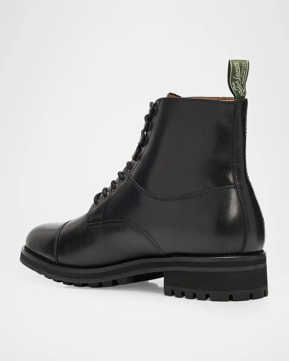 Ralph Lauren Purple Label Men's Bryson Leather Cap-Toe Boots | Thumbnail 2 Ralph Lauren Purple Label Men's Bryson Leather Cap-Toe Boots | Thumbnail 2