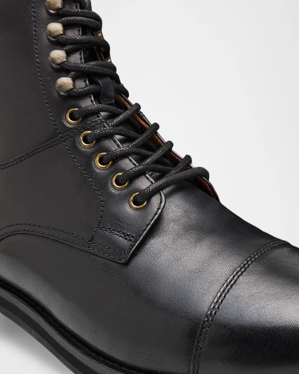 Ralph Lauren Purple Label Men's Bryson Leather Cap-Toe Boots | Thumbnail 5 Ralph Lauren Purple Label Men's Bryson Leather Cap-Toe Boots | Thumbnail 5