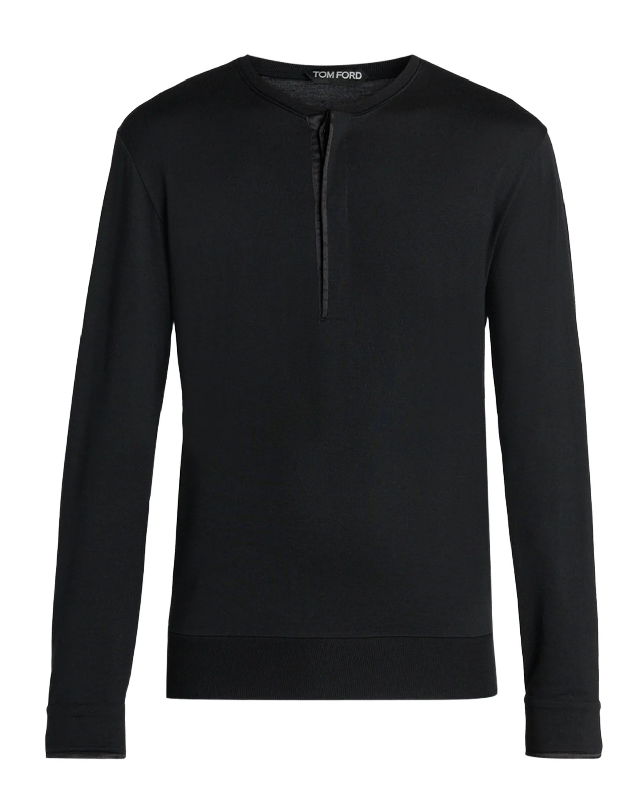 Tom Ford Men's Wool-Blend Henley Long-Sleeve T-Shirt