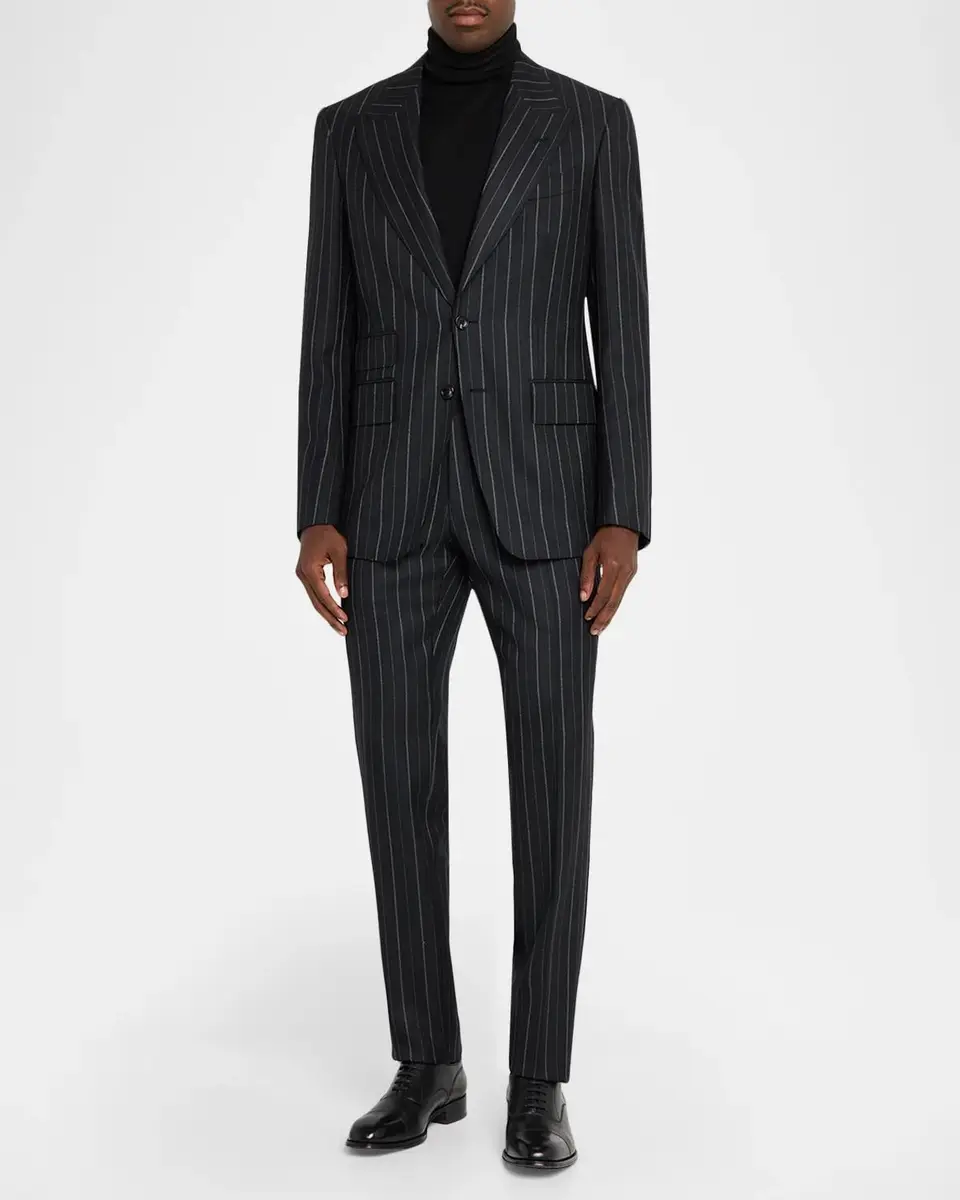 Tom Ford Men's Hairline Stripe Single-Breasted Suit | Thumbnail 2 Tom Ford Men's Hairline Stripe Single-Breasted Suit | Thumbnail 2