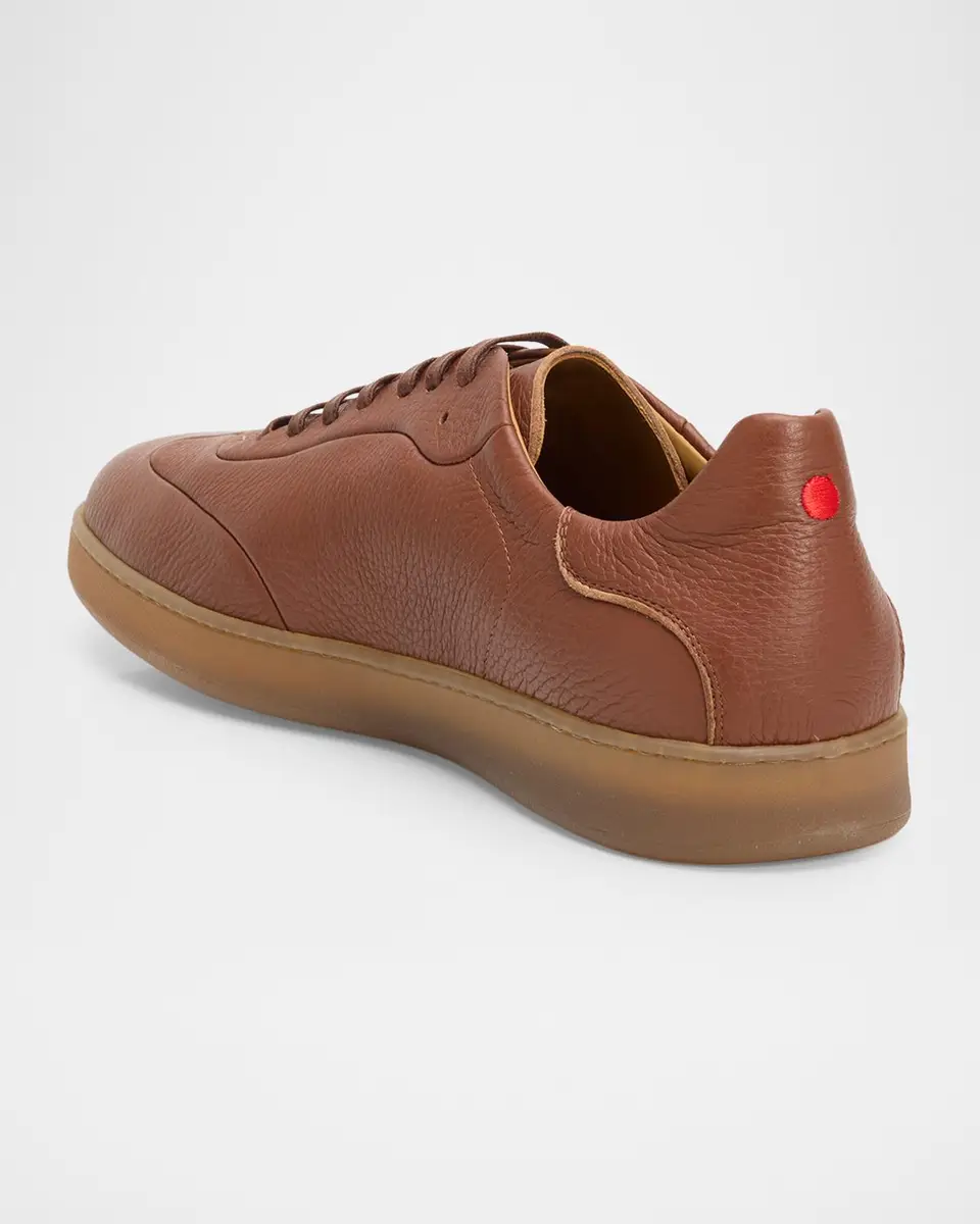 Kiton Men's Deerskin Low-Top T-Toe Sneakers | Thumbnail 2