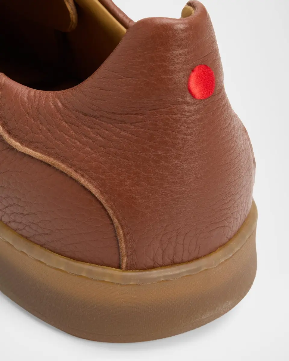 Kiton Men's Deerskin Low-Top T-Toe Sneakers | Thumbnail 3