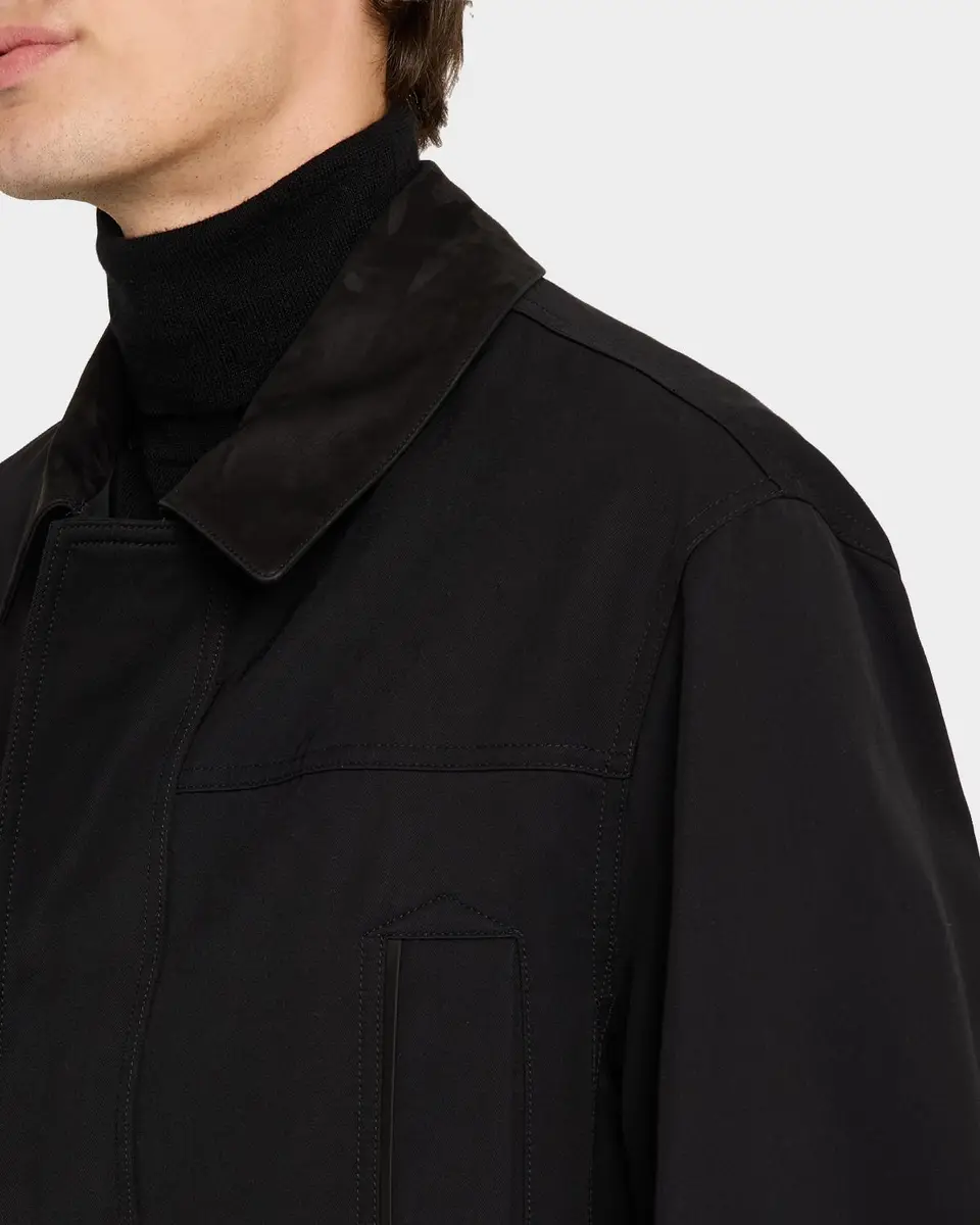 Tom Ford Men's Leather-Trim Canvas Field Jacket | Thumbnail 5 Tom Ford Men's Leather-Trim Canvas Field Jacket | Thumbnail 5