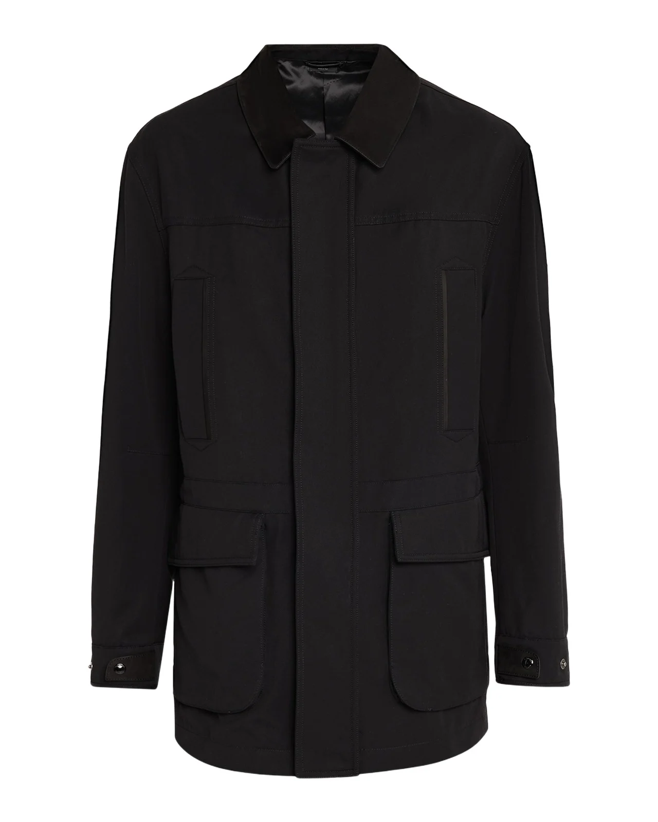 Tom Ford Men's Leather-Trim Canvas Field Jacket