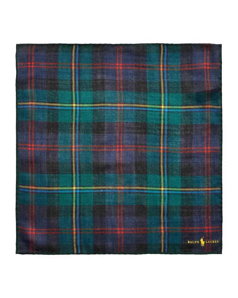 Polo Ralph Lauren Men's Tartan Wool Pocket Square | Thumbnail 3 Polo Ralph Lauren Men's Tartan Wool Pocket Square | Thumbnail 3