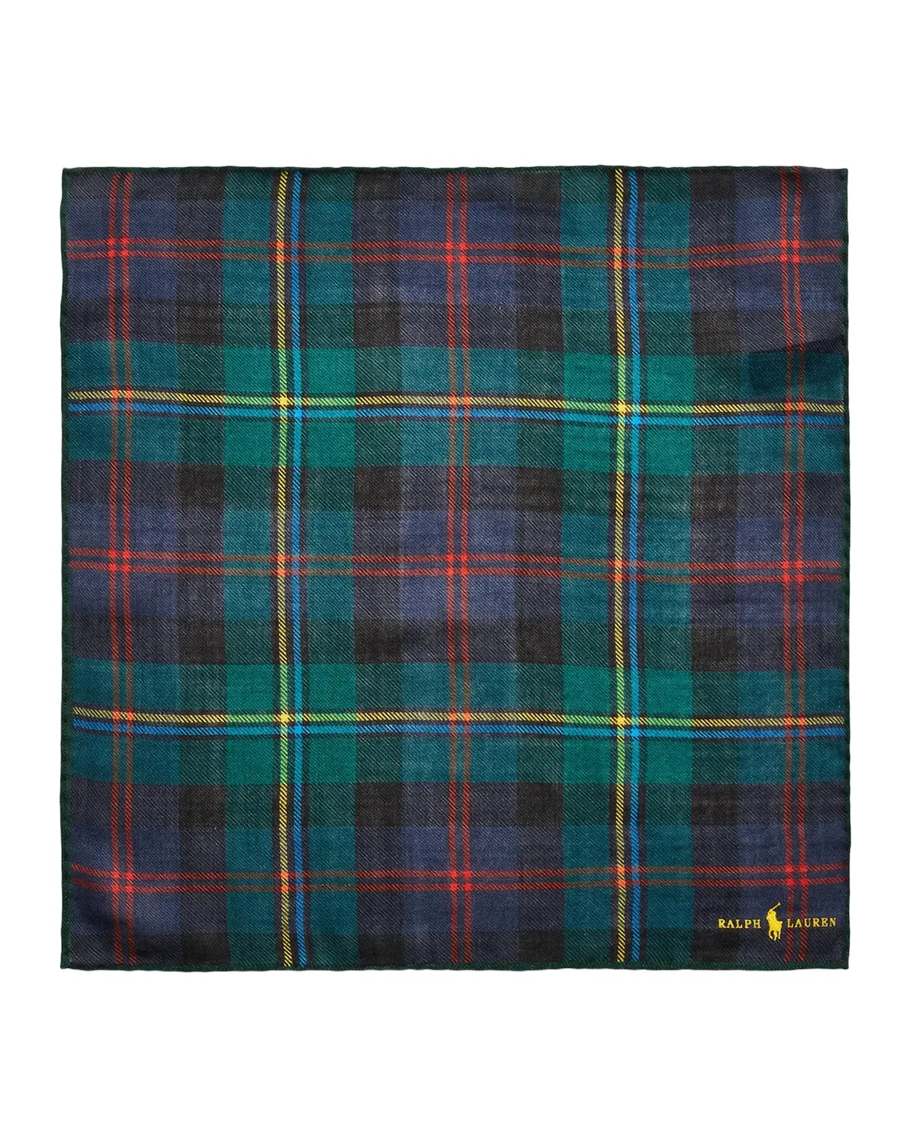 Polo Ralph Lauren Men's Tartan Wool Pocket Square