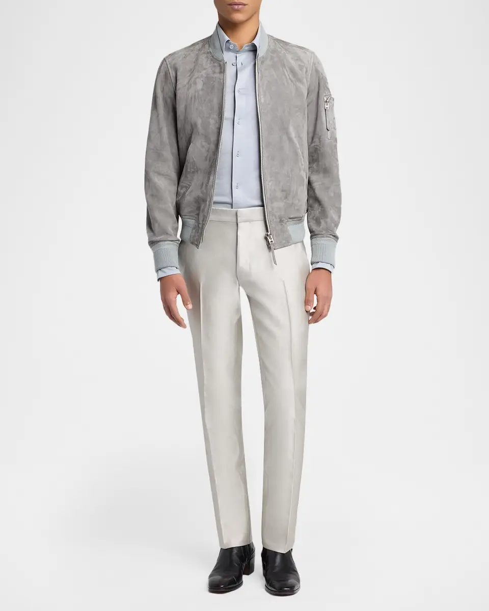 Tom Ford Men's Suede Bomber Jacket | Thumbnail 2