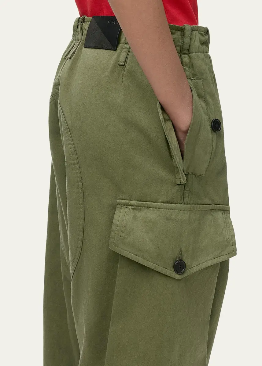 Loewe Pleated Straight-Leg Cargo Trousers | Thumbnail 5 Loewe Pleated Straight-Leg Cargo Trousers | Thumbnail 5