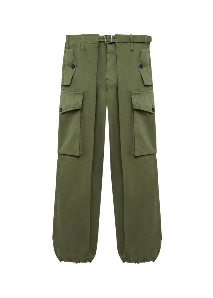 Loewe Pleated Straight-Leg Cargo Trousers