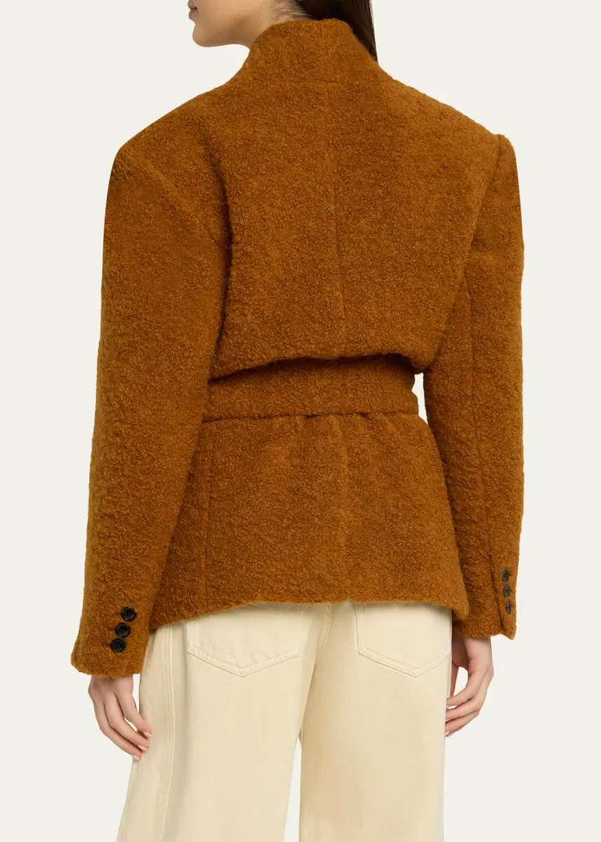 Isabel Marant Syndra Boucle Belted Oversized Wrap Jacket | Thumbnail 3 Isabel Marant Syndra Boucle Belted Oversized Wrap Jacket | Thumbnail 3