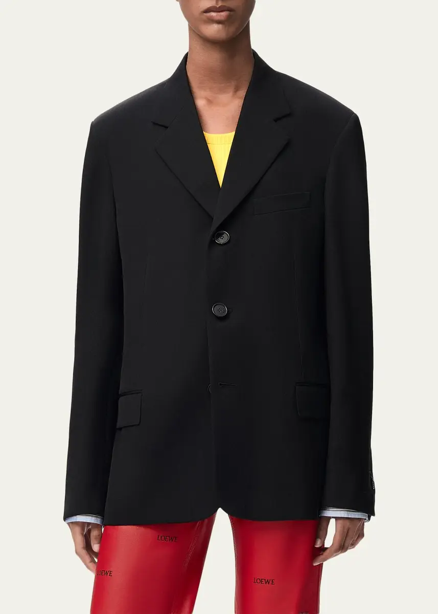 Loewe Double-Breasted Wool-Blend Blazer | Thumbnail 4