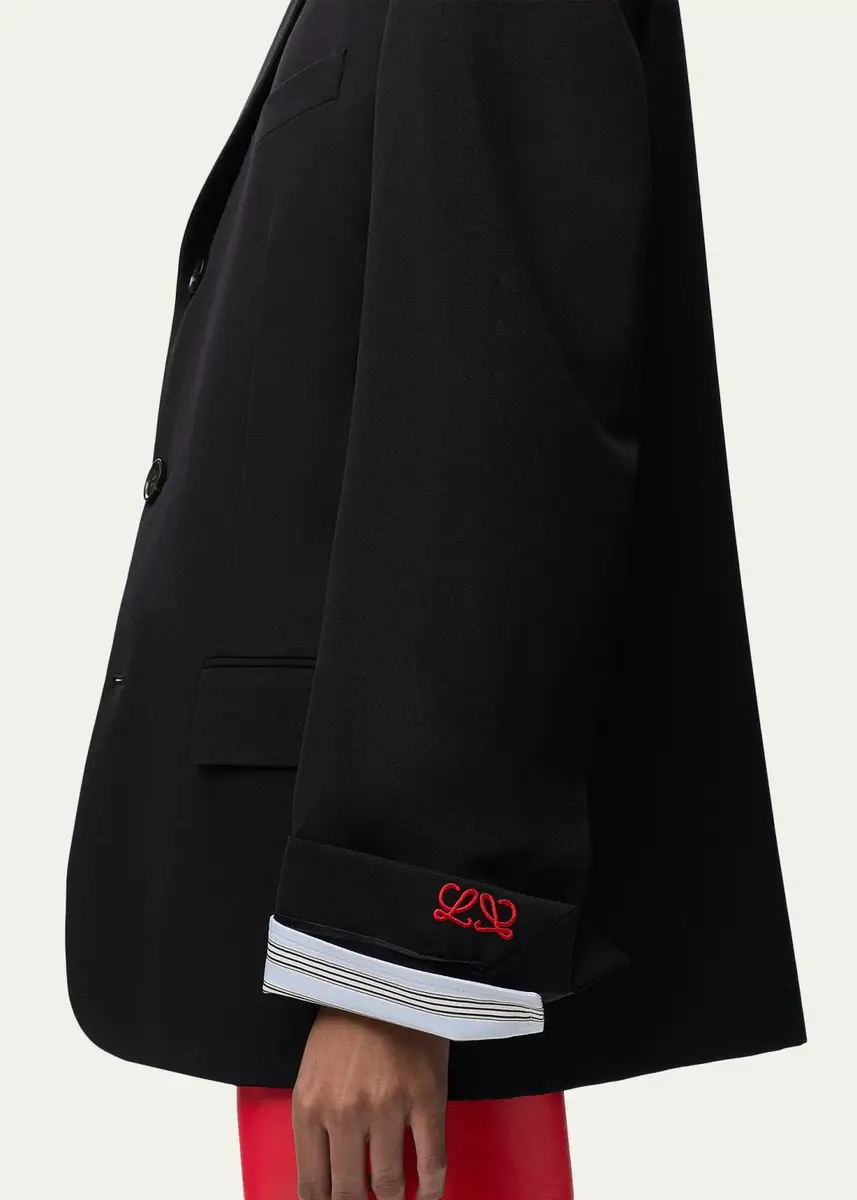Loewe Double-Breasted Wool-Blend Blazer | Thumbnail 5