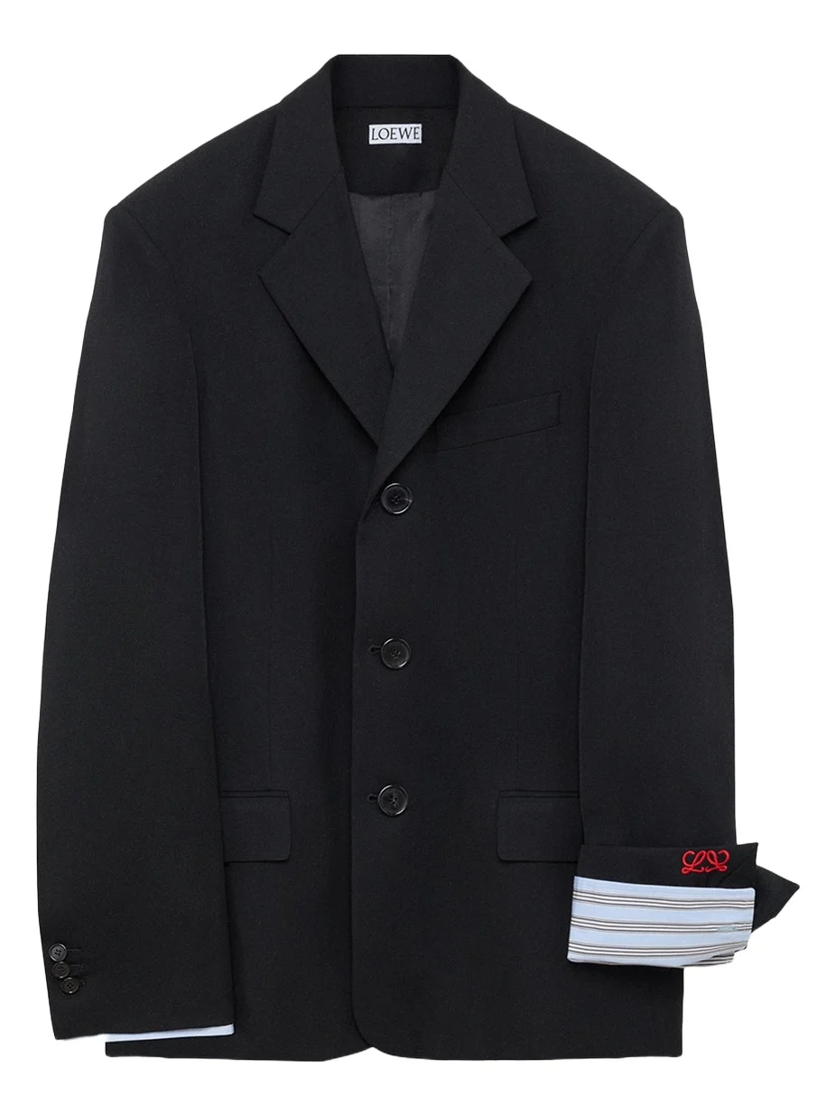 Double-Breasted Wool-Blend Blazer