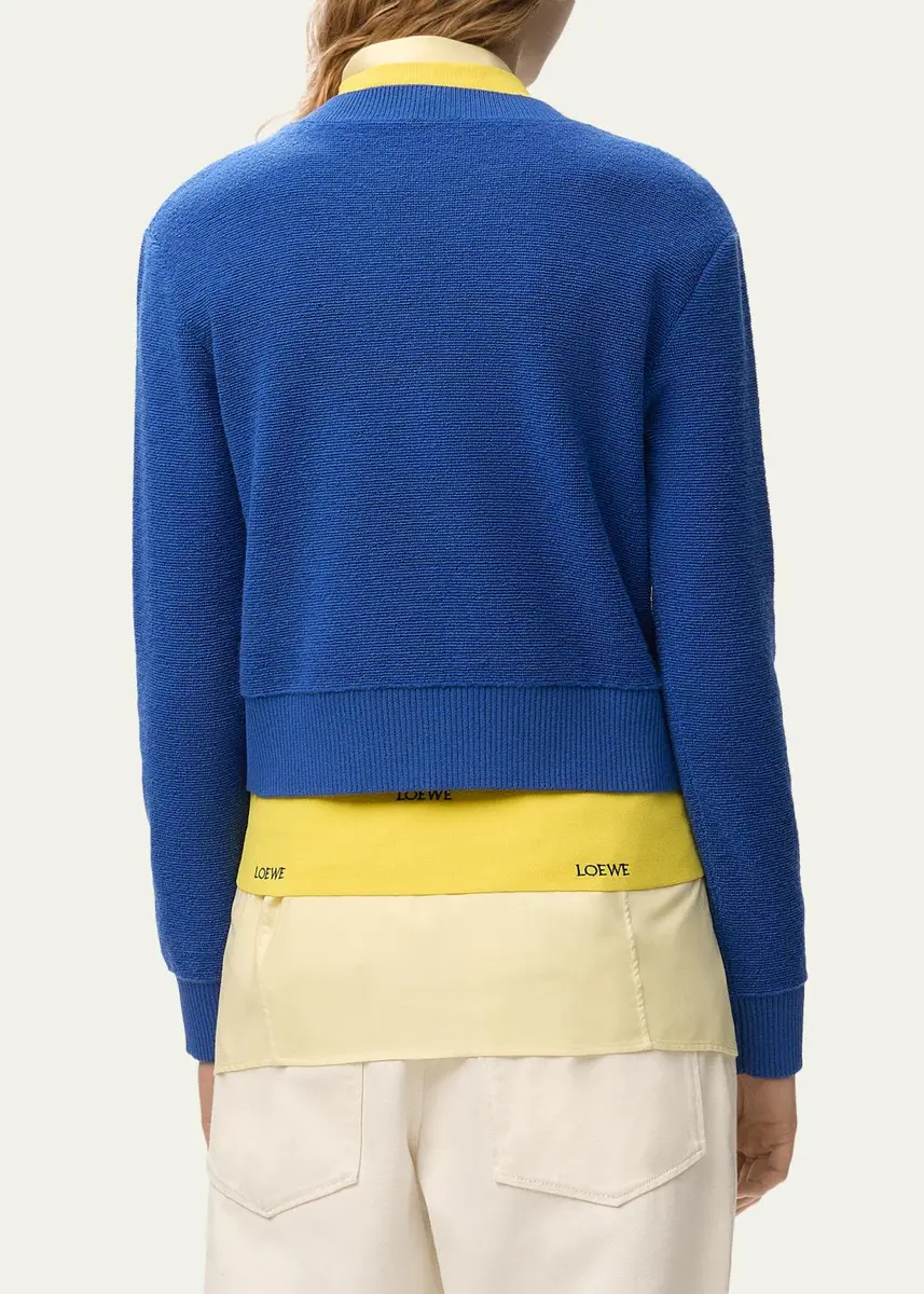 Loewe Logo Embroidered Wool Crewneck Sweater | Thumbnail 3 Loewe Logo Embroidered Wool Crewneck Sweater | Thumbnail 3