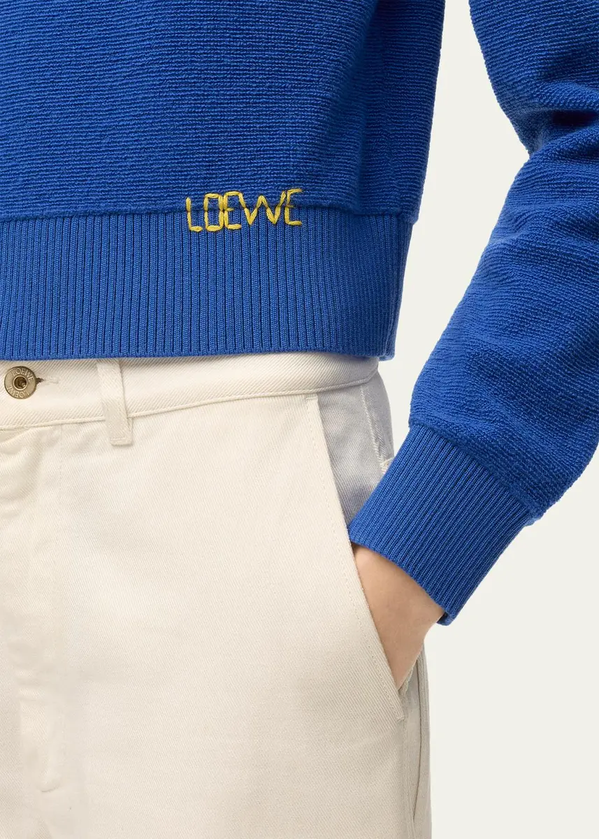 Loewe Logo Embroidered Wool Crewneck Sweater | Thumbnail 5 Loewe Logo Embroidered Wool Crewneck Sweater | Thumbnail 5