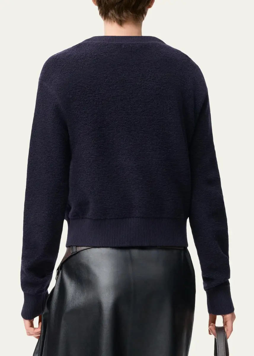 Loewe Logo Embroidered Wool Crewneck Sweater | Thumbnail 6 Loewe Logo Embroidered Wool Crewneck Sweater | Thumbnail 6