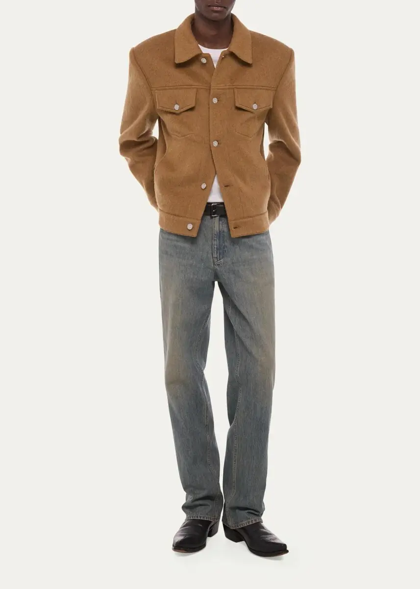 Helmut Lang Men's Wool Trucker Jacket | Thumbnail 2 Helmut Lang Men's Wool Trucker Jacket | Thumbnail 2
