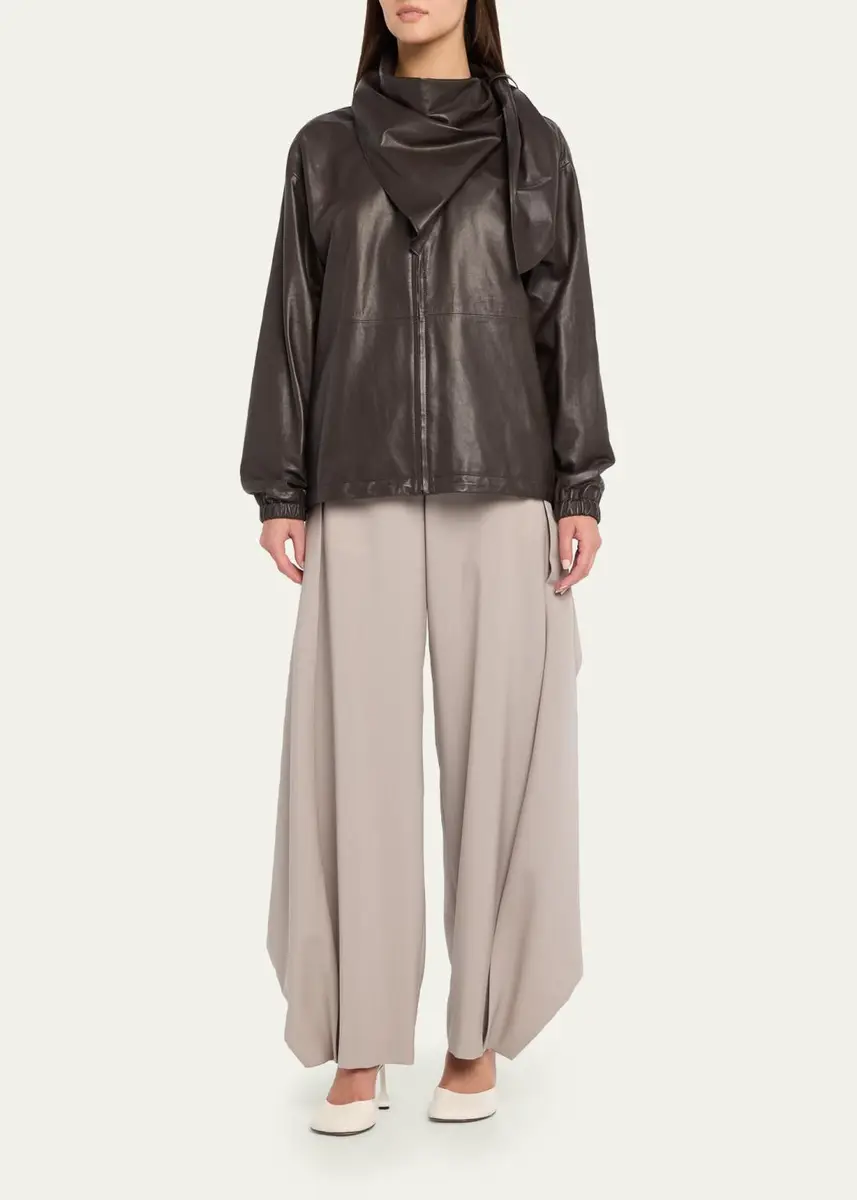 Loewe Leather Scarf Zipped Jacket | Thumbnail 2