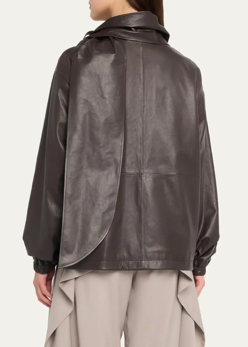 Loewe Leather Scarf Zipped Jacket | Thumbnail 3