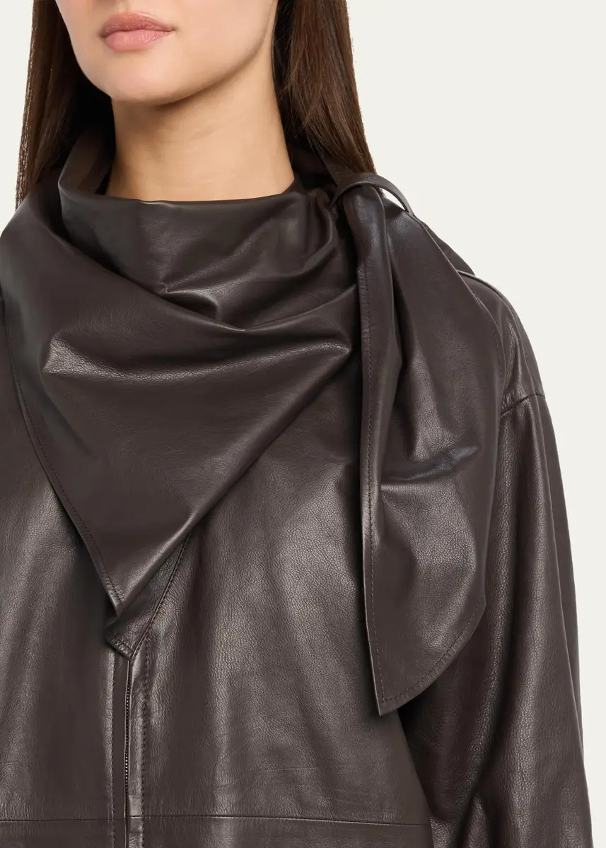 Loewe Leather Scarf Zipped Jacket | Thumbnail 5