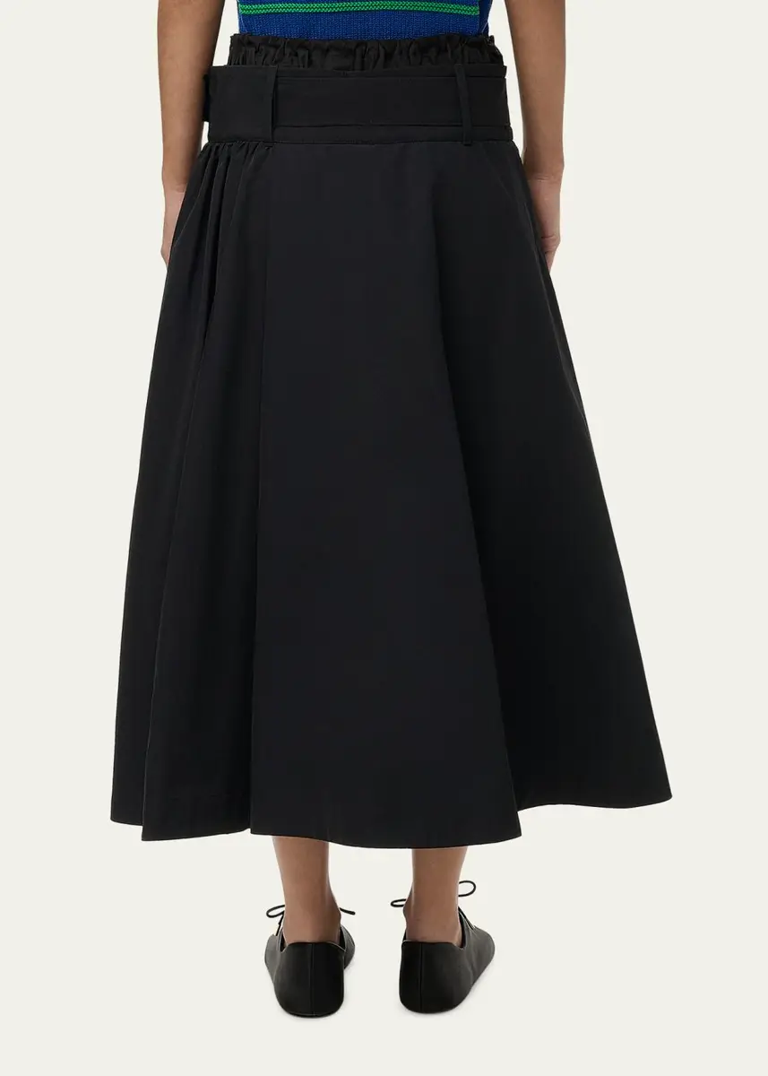 Loewe Belted Double-Waistband Midi A-Line Skirt | Thumbnail 3 Loewe Belted Double-Waistband Midi A-Line Skirt | Thumbnail 3