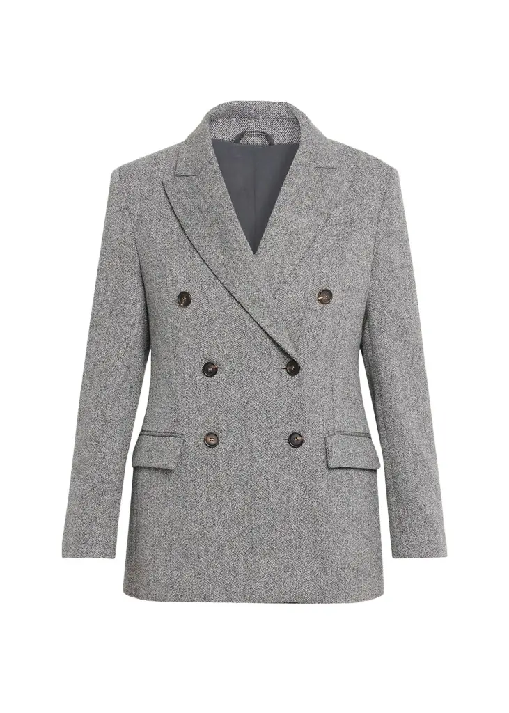 Brunello Cucinelli Wool-Mohair Herringbone Blazer | Image 1 Brunello Cucinelli Wool-Mohair Herringbone Blazer | Image 1