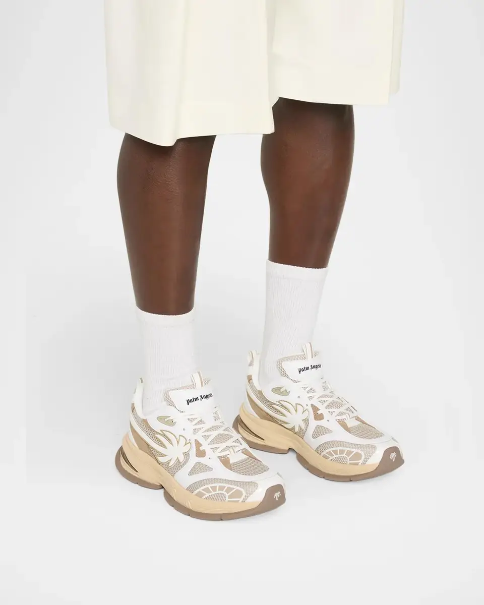 Palm Angels Men's Palm Leather and Mesh Runner Sneakers | Thumbnail 2 Palm Angels Men's Palm Leather and Mesh Runner Sneakers | Thumbnail 2