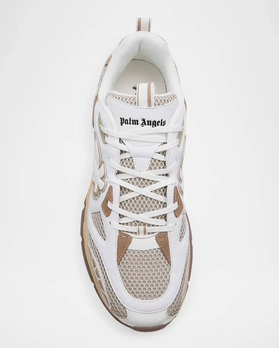 Palm Angels Men's Palm Leather and Mesh Runner Sneakers | Thumbnail 6 Palm Angels Men's Palm Leather and Mesh Runner Sneakers | Thumbnail 6