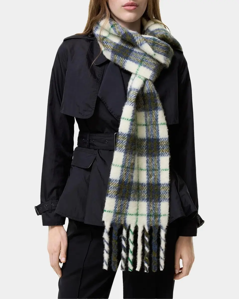 Burberry Check Narrow Alpaca-Wool Scarf | Thumbnail 2 Burberry Check Narrow Alpaca-Wool Scarf | Thumbnail 2