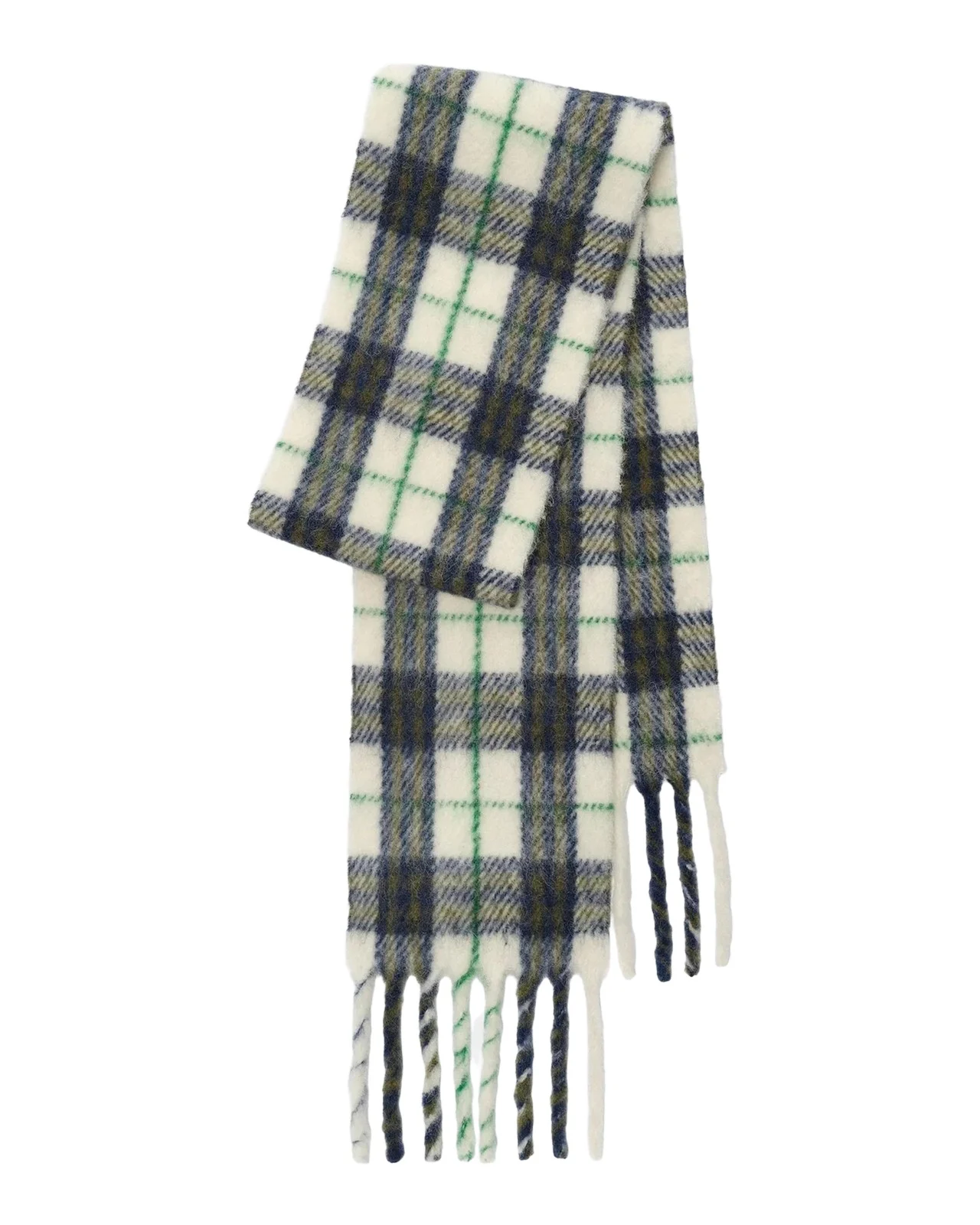 Burberry Check Narrow Alpaca-Wool Scarf