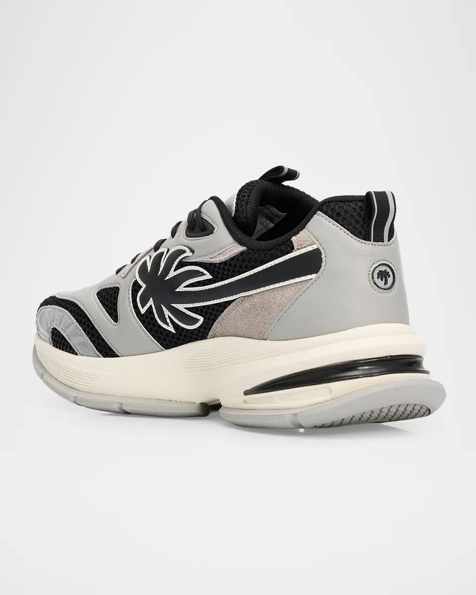 Palm Angels Men's Palm Leather and Mesh Runner Sneakers | Thumbnail 2 Palm Angels Men's Palm Leather and Mesh Runner Sneakers | Thumbnail 2