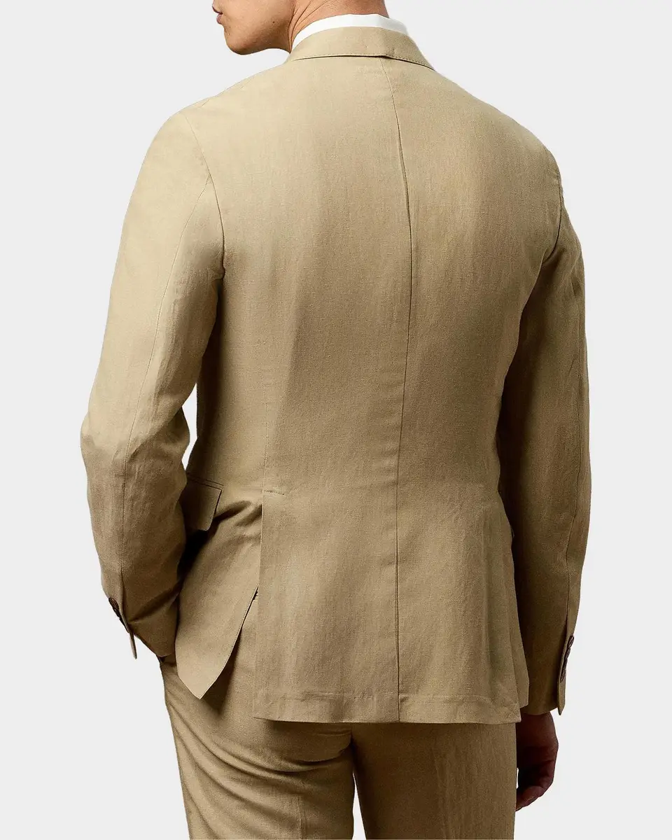 Ralph Lauren Purple Label Men's Hadley Hand-Tailored Silk-Linen Jacket | Thumbnail 3