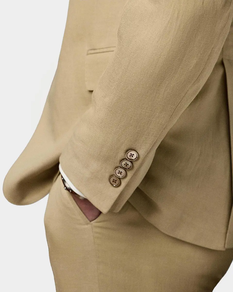 Ralph Lauren Purple Label Men's Hadley Hand-Tailored Silk-Linen Jacket | Thumbnail 6