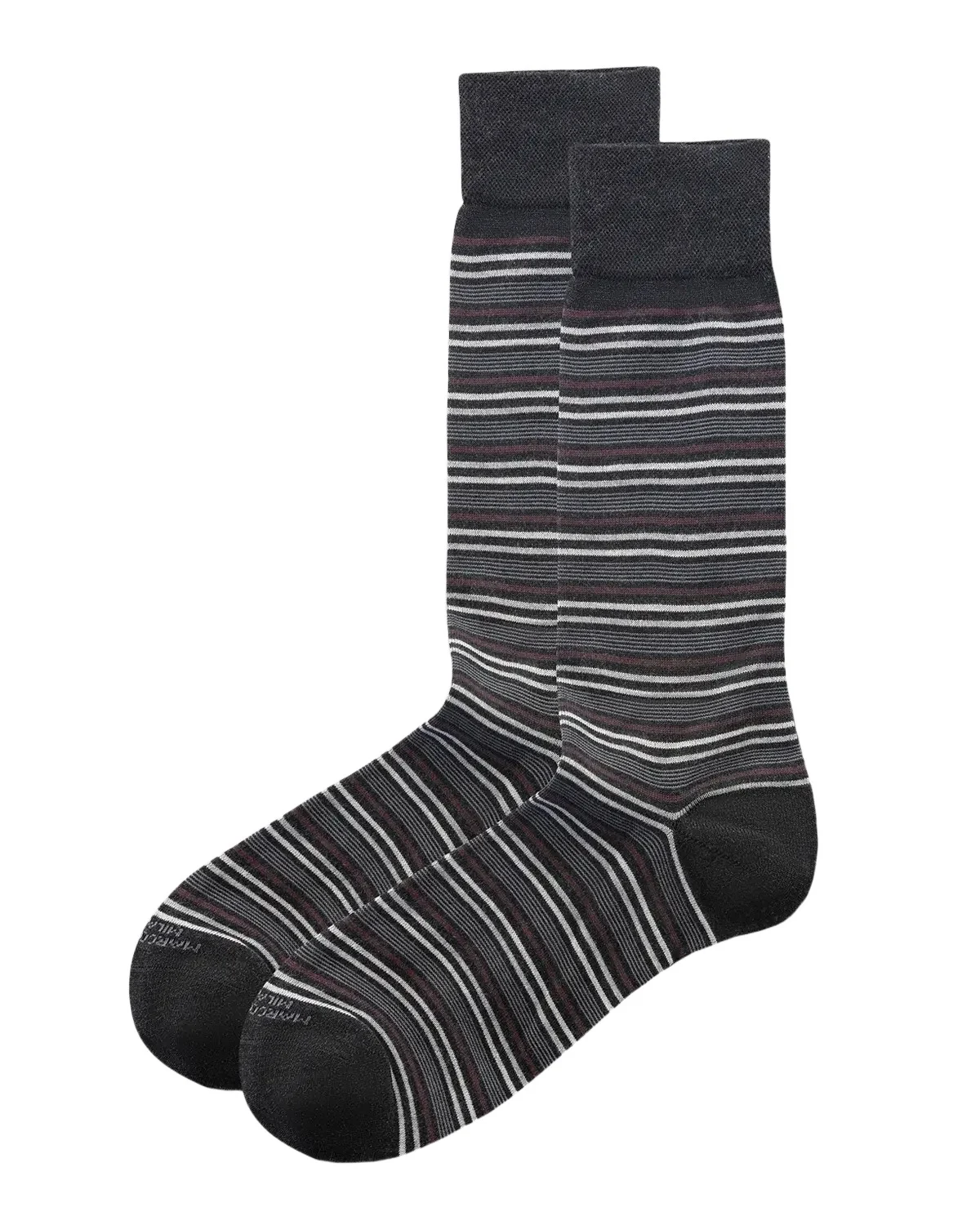 Marcoliani Men's Multi-Stripe Cotton Blend Mid-Calf Socks