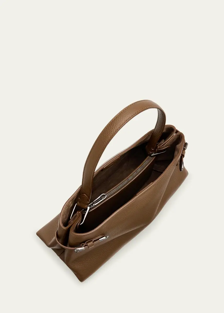 Brunello Cucinelli Essence Grain Leather Top-Handle Bag | Thumbnail 4