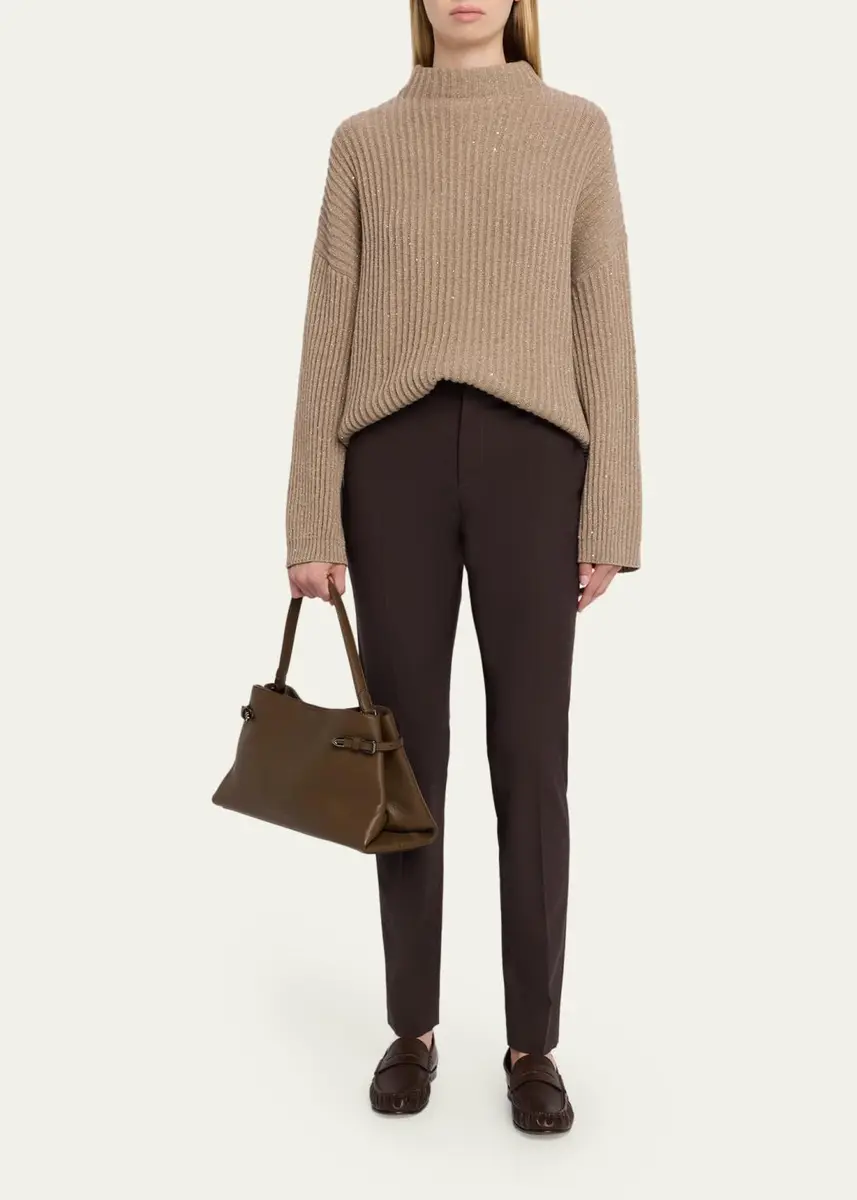 Brunello Cucinelli Essence Grain Leather Top-Handle Bag | Thumbnail 5